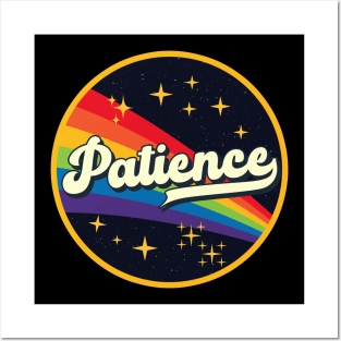 Patience // Rainbow In Space Vintage Style Posters and Art